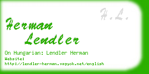 herman lendler business card